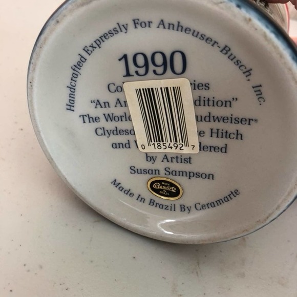 BUDWEISER 1990 Clydesdale Beer Stein - Picture 4 of 4